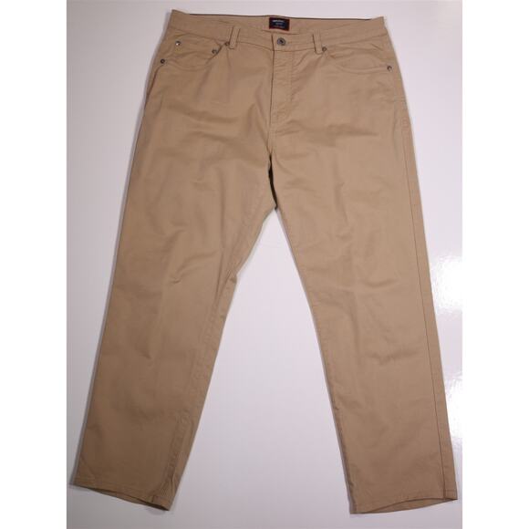 Untuckit Khaki Tan 5-Pocket Straight Fit Pants Trousers Chinos 34x28 - Picture 2 of 7